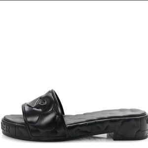 Valentino Black Slide Sandals